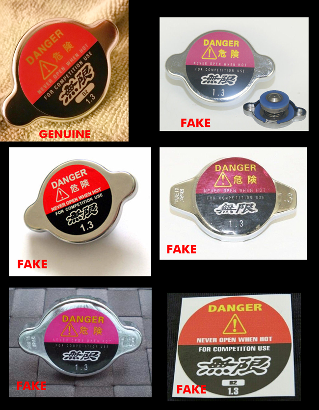 Mugen Hi-Pressure Radiator Cap Genuine vs Fake Comparison